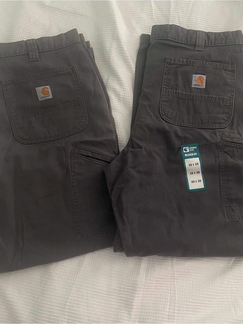 Carhartt Men's Dark Gray Cargo Pants with Utility Pockets